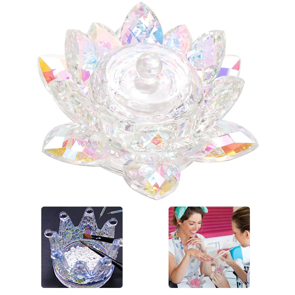 Nail Art Dish Flower Shape Manicure Crystal Bowl Acrylic Nail Cup Glass Nail Dish Equipment Art Design Tool With Lid
Nail Art Dish Flower Shape Manicure Crystal Bowl Acrylic Nail Cup Glass Nail Dish Equipment Art Design Tool With Lid