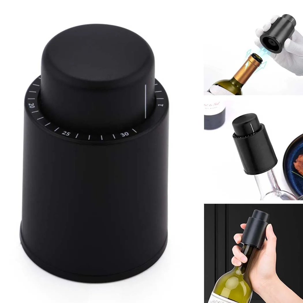 Black ABS Vacuum Wine Bottle Stopper Sealed Storage Vacuum Memory Wine Stopper Push Style Bar Tools Barware Wine Cork Bar Tools
Black ABS Vacuum Wine Bottle Stopper Sealed Storage Vacuum Memory Wine Stopper Push Style Bar Tools Barware Wine Cork Bar Tools