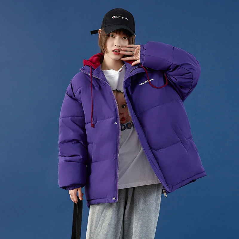Thicken Winter Womens Cotton Padded Jacket Solid Fake Two Detachable Hooded Warm Parkas Casual Loose Puffer Coat for Female
Thicken Winter Womens Cotton Padded Jacket Solid Fake Two Detachable Hooded Warm Parkas Casual Loose Puffer Coat for Female