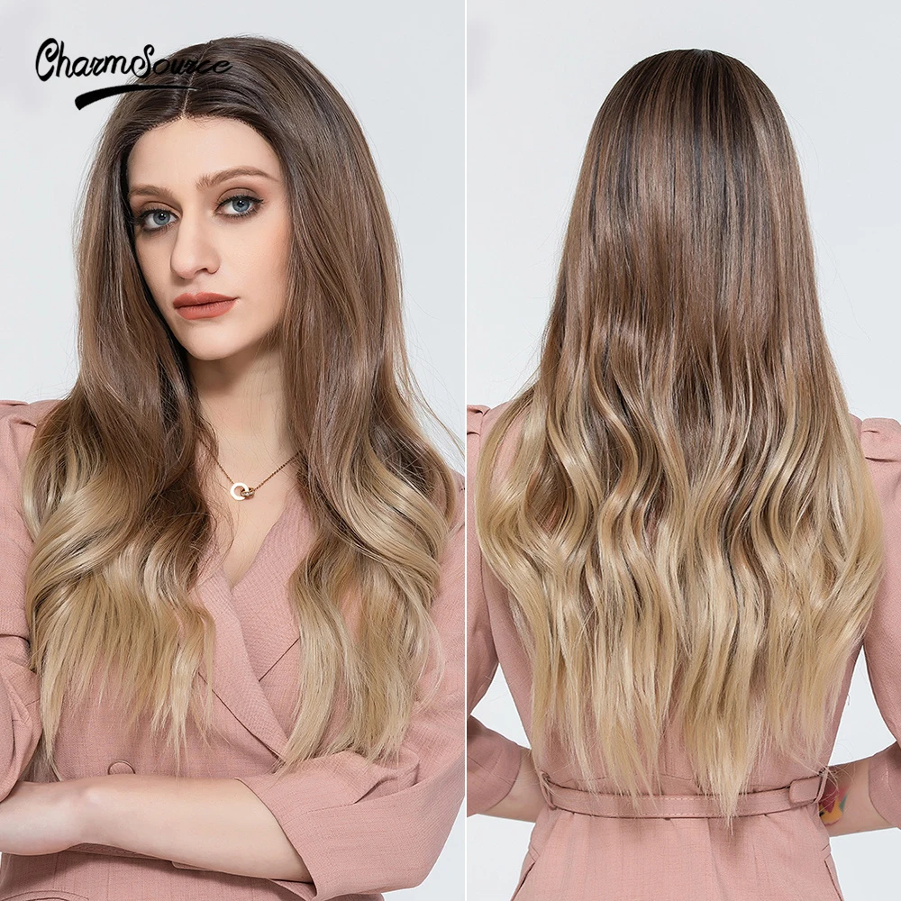 CharmSource Long Wavy Lace Part Synthetic Wigs Ombre Blonde for White Black Women Daily Hair High Density Heat Resistant Wig
CharmSource Long Wavy Lace Part Synthetic Wigs Ombre Blonde for White Black Women Daily Hair High Density Heat Resistant Wig