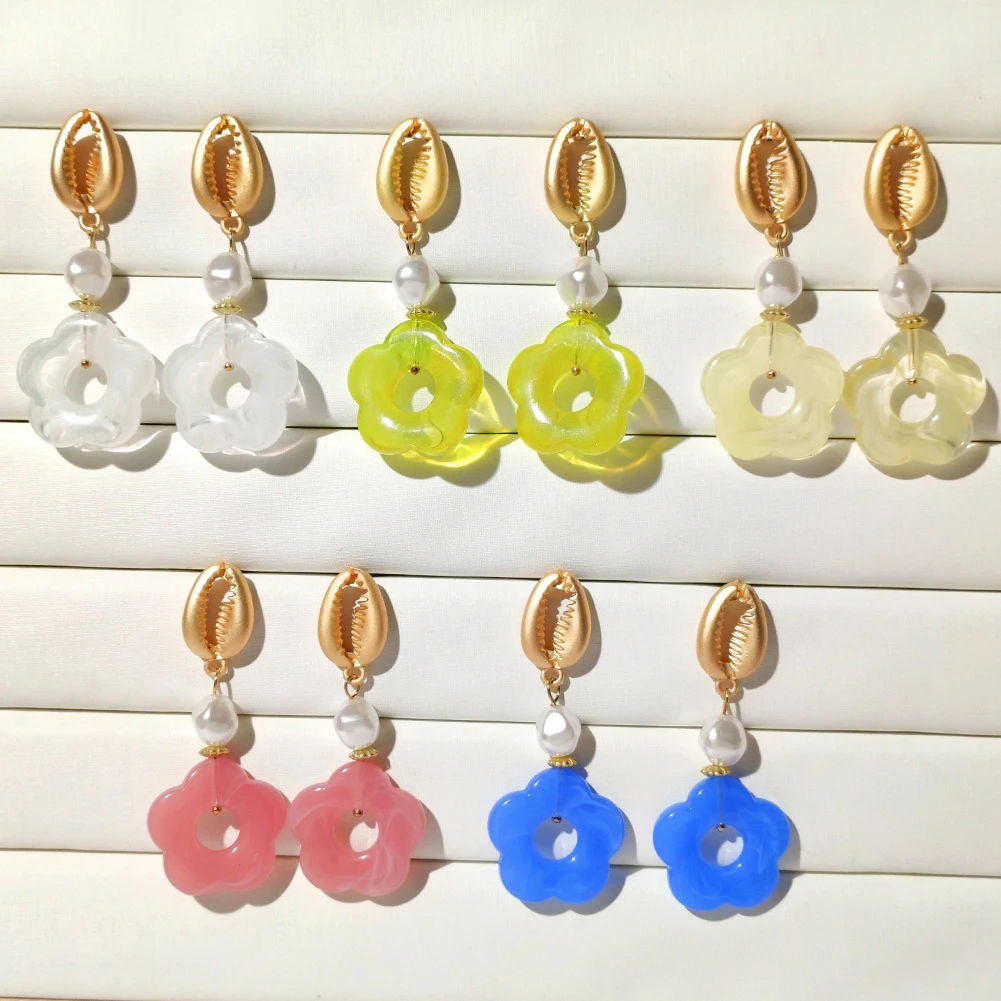 Flatfoosie Multicolor Cute Flower Resin Drop Earrings for Women Korean Girls Acrylic Flowers Pearl Shell Earrings Party Jewelry
Flatfoosie Multicolor Cute Flower Resin Drop Earrings for Women Korean Girls Acrylic Flowers Pearl Shell Earrings Party Jewelry