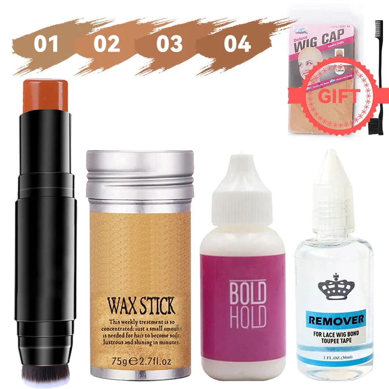 Bold Hold Wig Glue Waterproof Hair Bonding Glue+Lace Tint Stick Portable+Wax Stick For Wig Edge Control Stick+Adhesive Remover
Bold Hold Wig Glue Waterproof Hair Bonding Glue+Lace Tint Stick Portable+Wax Stick For Wig Edge Control Stick+Adhesive Remover