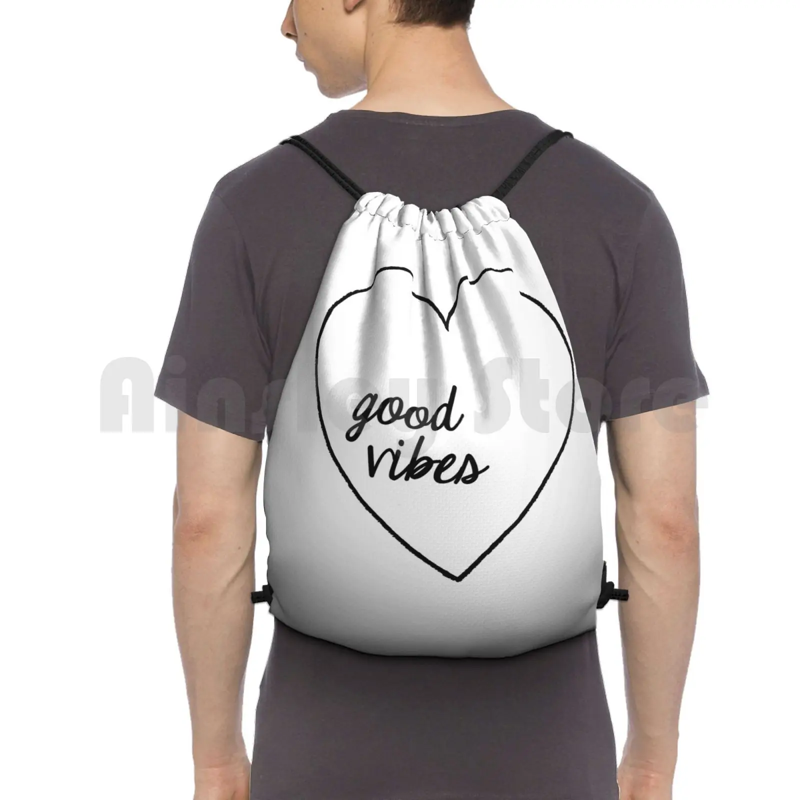 Good Vibes рюкзак сумка с Кулиской Спортивная Сумка водонепроницаемая, Good Vibes, смешная хипстерская
Good Vibes рюкзак сумка с Кулиской Спортивная Сумка водонепроницаемая, Good Vibes, смешная хипстерская