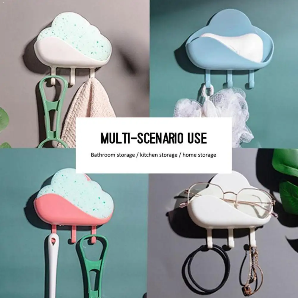 Punch-free cloud hook strong viscose kitchen wall hanging shelf bathroom hook wall storage drain rack soap box V4E6
Punch-free cloud hook strong viscose kitchen wall hanging shelf bathroom hook wall storage drain rack soap box V4E6