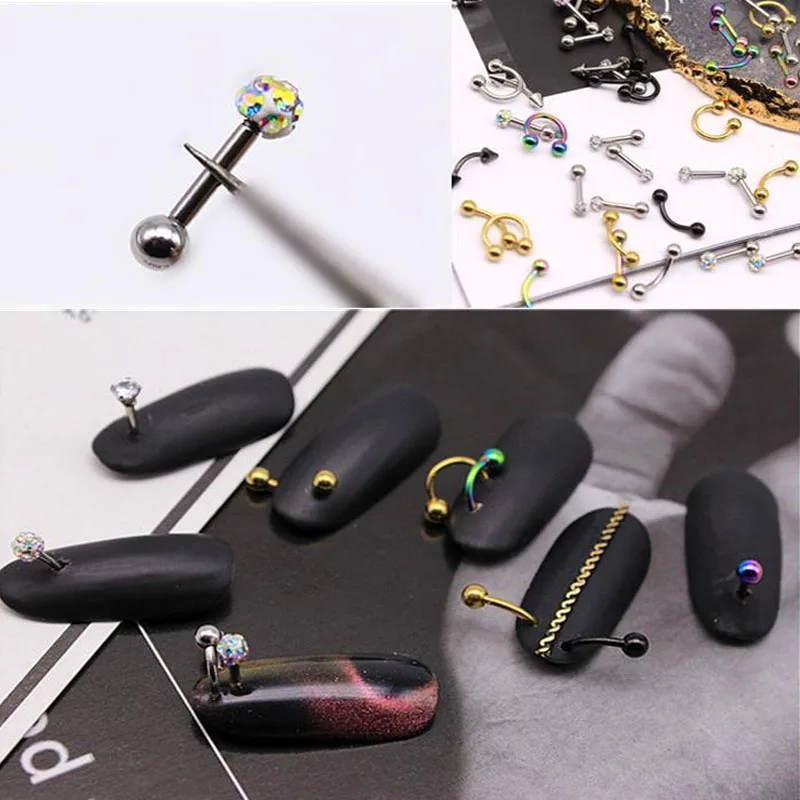 10Pcs Nail Art Dangle Charms Nail Studs Rings Gold Silver Black Nail Charms Punk Pierced Nail Supplies For Tips, Acrylic, Gels
10Pcs Nail Art Dangle Charms Nail Studs Rings Gold Silver Black Nail Charms Punk Pierced Nail Supplies For Tips, Acrylic, Gels