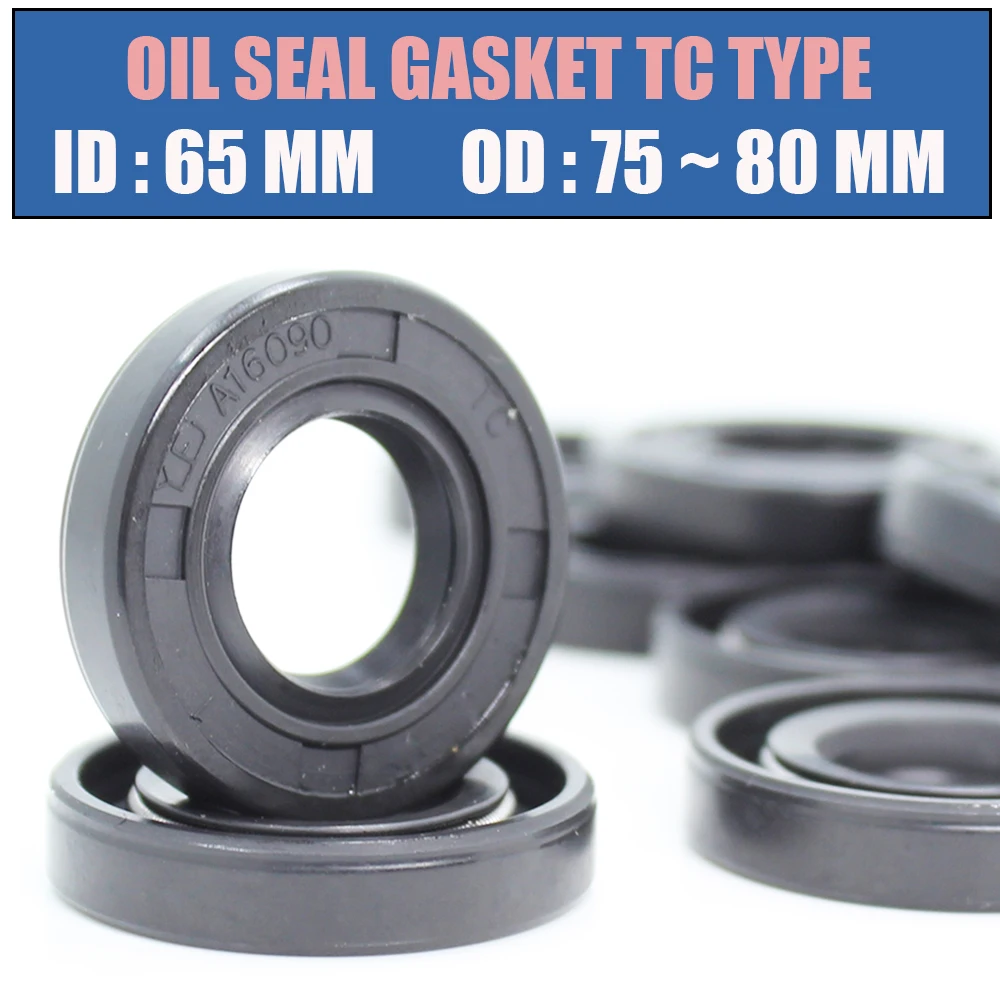 

ID 65mm Oil Seal Gasket TC Type Inner 65*75/78/80/82/85/88 mm 1PC NBR Skeleton Seals Nitrile Covered Double Lip With Garter