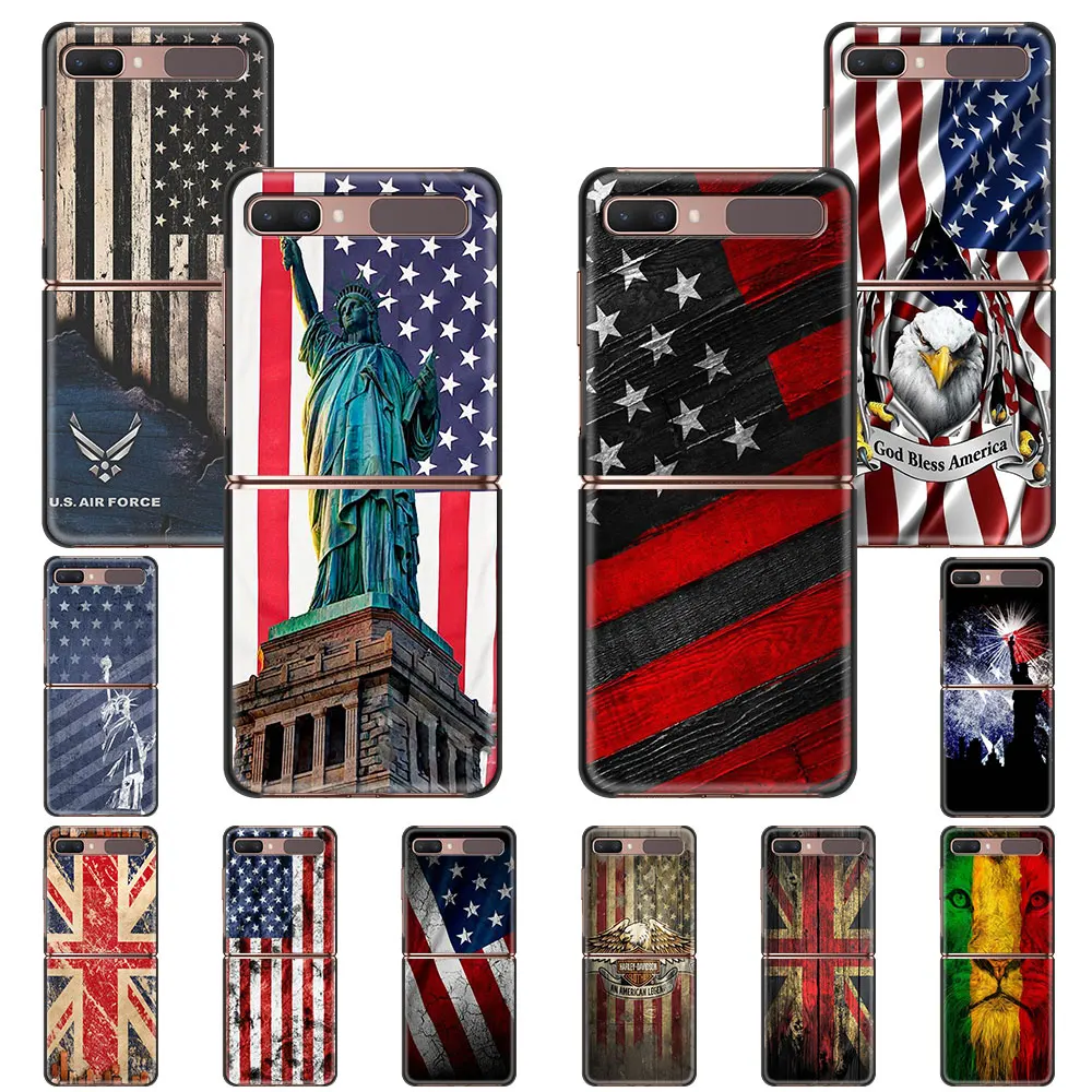 America USA Flag Black Foldable Hard Cover For Samsung Galaxy Z Flip 5G PC Phone Case ZFlip 6.7" Fold Shell Coque Capa
America USA Flag Black Foldable Hard Cover For Samsung Galaxy Z Flip 5G PC Phone Case ZFlip 6.7" Fold Shell Coque Capa