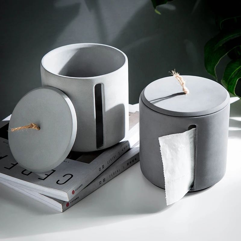 Cement creative tissue box round paper roll living room pumping box simple desktop decoration small ornaments
Cement creative tissue box round paper roll living room pumping box simple desktop decoration small ornaments