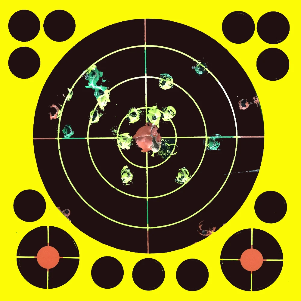 5.50”x5.50" Self-Adhesive Splatter Splash & Reactive(Tri-Colors Impact) Shooting Sticker Targets(Bulls-eyes) 10Pcs per Pack
5.50”x5.50" Self-Adhesive Splatter Splash & Reactive(Tri-Colors Impact) Shooting Sticker Targets(Bulls-eyes) 10Pcs per Pack