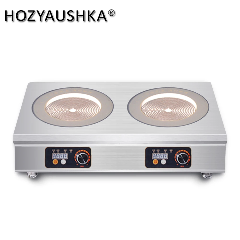HOZYAUSHKA 2000W high-power double-head titanium crystal panel electric ceramic stove knob + button control
HOZYAUSHKA 2000W high-power double-head titanium crystal panel electric ceramic stove knob + button control