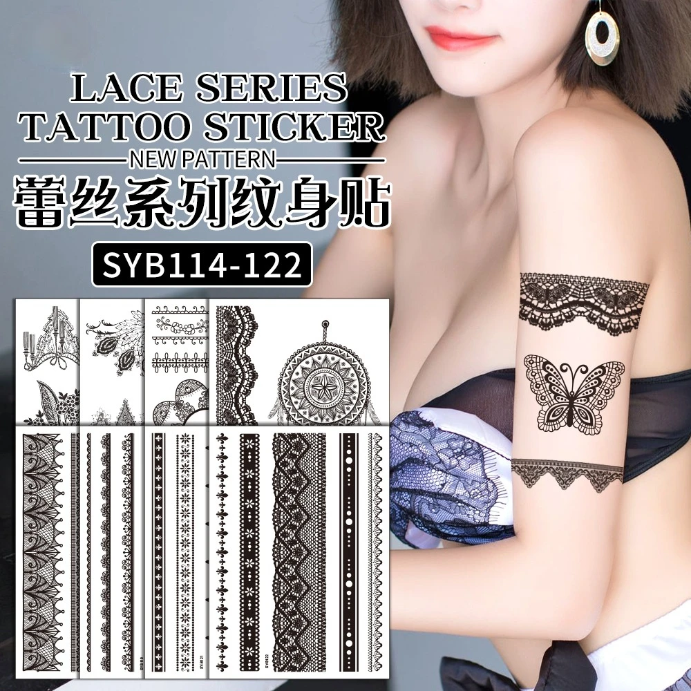 Black Lace Tattoo Stickers on Legs Body Arm Women Sexy Tattoo Bowknot Pattern Temporary Waterproof Tattoo Sticker
Black Lace Tattoo Stickers on Legs Body Arm Women Sexy Tattoo Bowknot Pattern Temporary Waterproof Tattoo Sticker