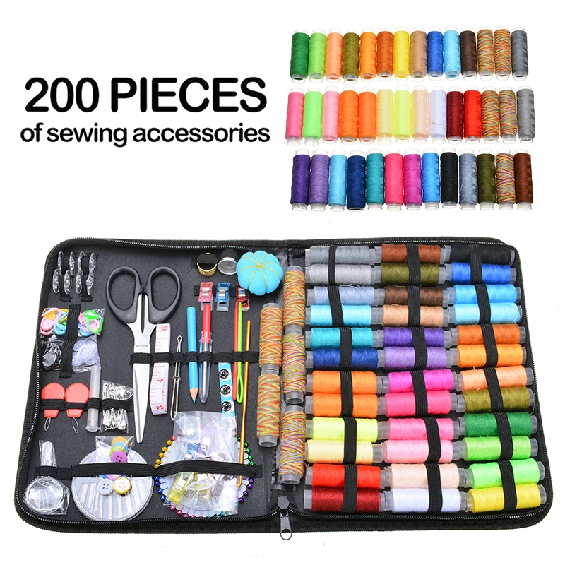 200pcs/set Sewing Kit Sewing Accessories Sewing Thread Sewing Needles Tool Kit Embroidery Craft Sewing Kits Organizer
200pcs/set Sewing Kit Sewing Accessories Sewing Thread Sewing Needles Tool Kit Embroidery Craft Sewing Kits Organizer