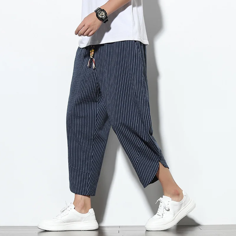 New Arrival Summer Black Men's Striped Casual Daily Pants Cotton Comfortable Streetwear Loose Trouser Japanese Style Men M-5XL
New Arrival Summer Black Men's Striped Casual Daily Pants Cotton Comfortable Streetwear Loose Trouser Japanese Style Men M-5XL