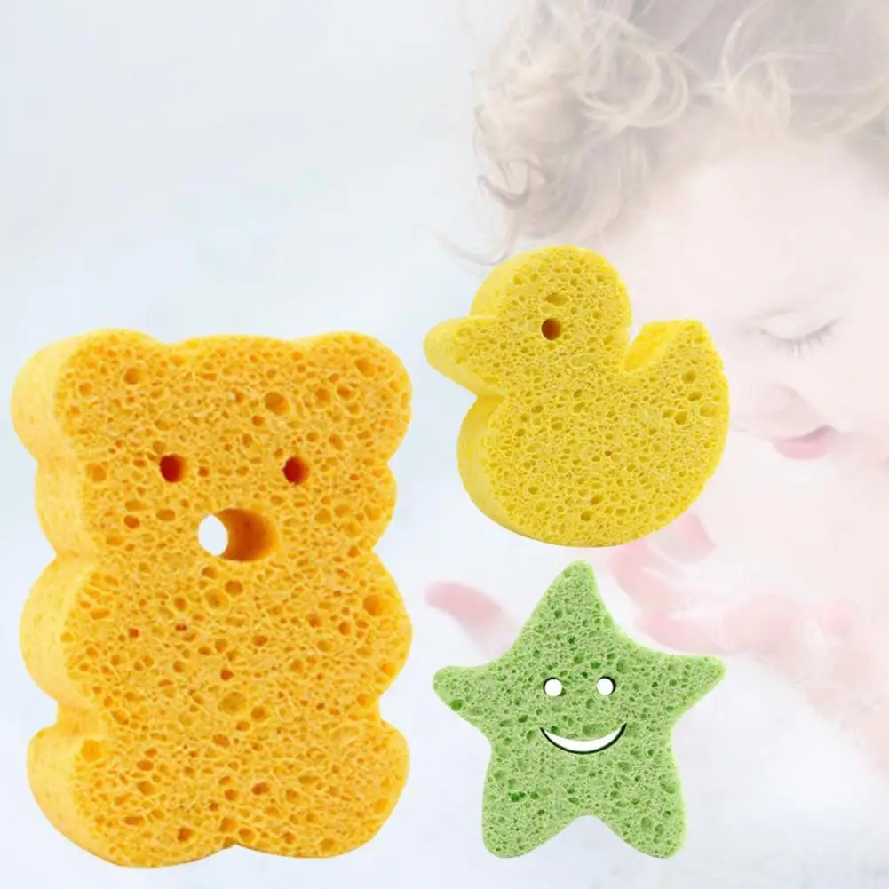 

Creative Lovely Infant Bath Sponge Bear Duck Star Cartoon Shape Skin-friendly Soft Baby Shower Sponge Newborn Bath Supplies