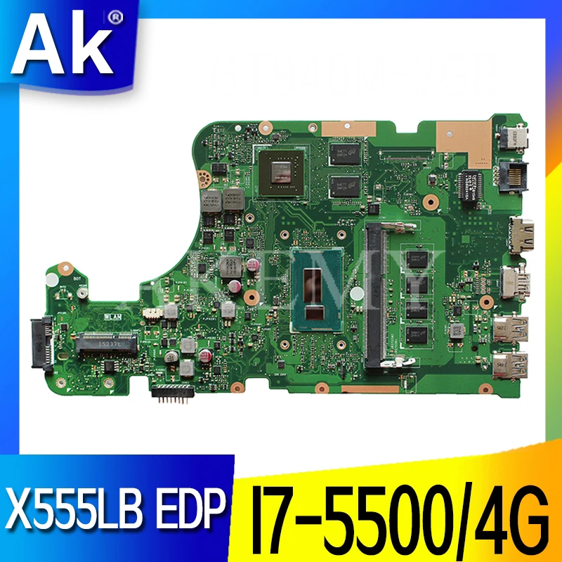 Akemy EDP X555LB Motherboard For ASUS X555LB X555LJ X555LF X555LD X555L Loptop Motherboard Mainboard I7-5500/4G RAM 2GB
Akemy EDP X555LB Motherboard For ASUS X555LB X555LJ X555LF X555LD X555L Loptop Motherboard Mainboard I7-5500/4G RAM 2GB