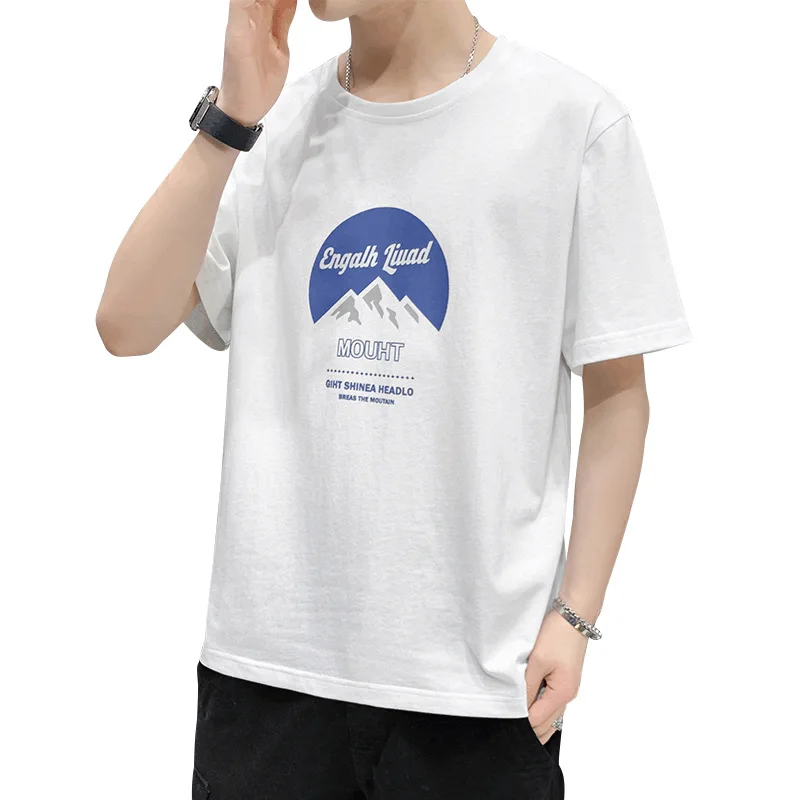 2021 Summer New Hip Hop Trend Print Design Round Neck Cotton T-shirt Comfortable Loose Simple Fashion Casual Short Sleeve 
2021 Summer New Hip Hop Trend Print Design Round Neck Cotton T-shirt Comfortable Loose Simple Fashion Casual Short Sleeve