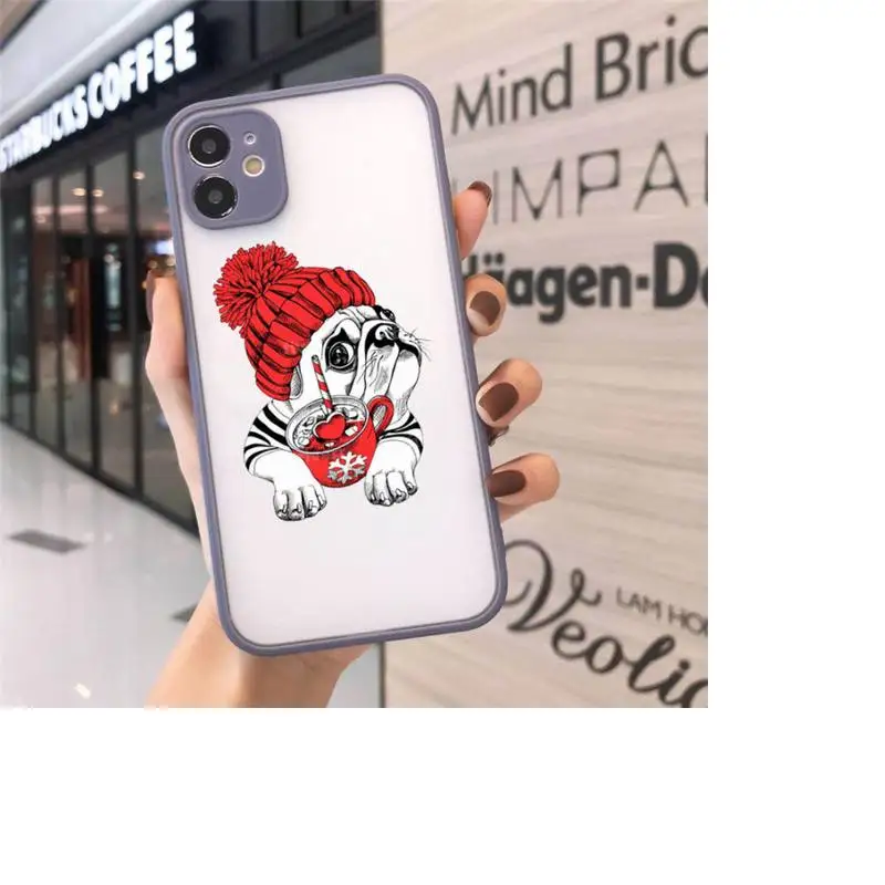Cute dog puppy Pug Bulldog blowing Phone Case matte transparent For gray iPhone 7 8 x xs xr 11 12 pro plus max mini Funda Clear
Cute dog puppy Pug Bulldog blowing Phone Case matte transparent For gray iPhone 7 8 x xs xr 11 12 pro plus max mini Funda Clear