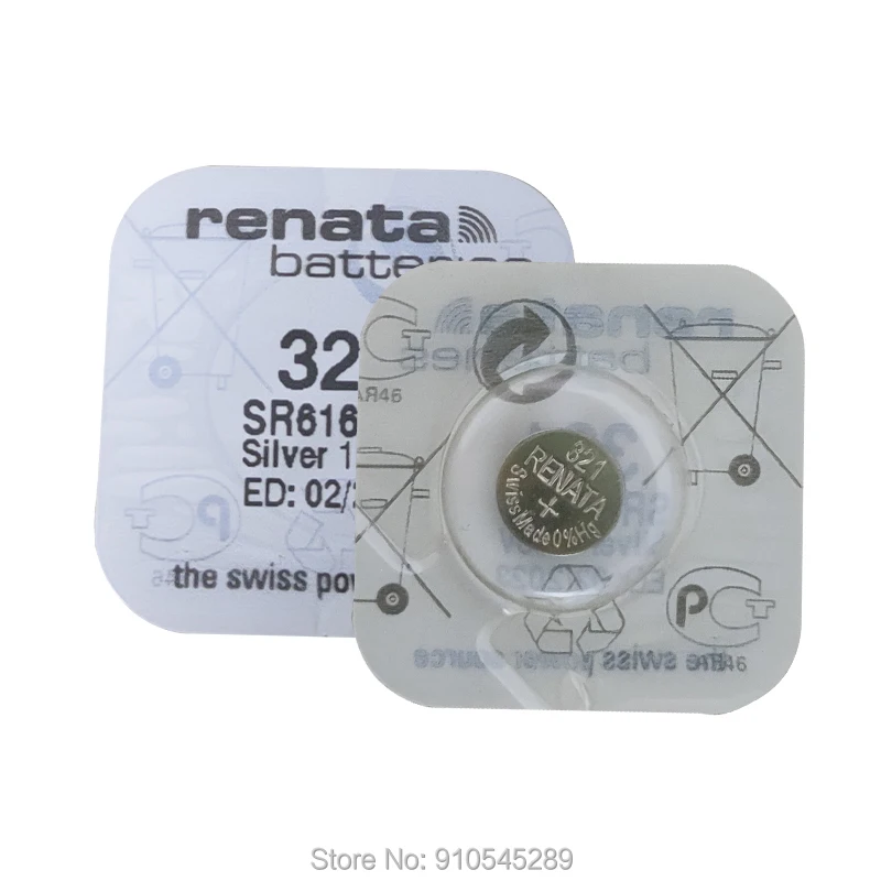 20шт Renata Серебряный оксид часы батарея 321 SR616SW 616 1 55 V 100% оригинальный бренд Сделано