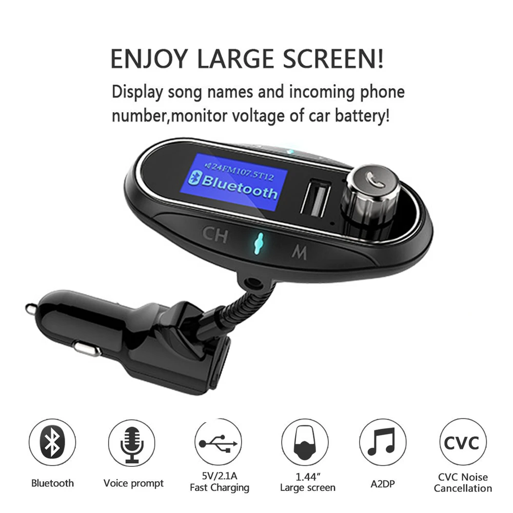 FM-передатчик беспроводной Bluetooth-совместимый аудио модулятор автомобильный