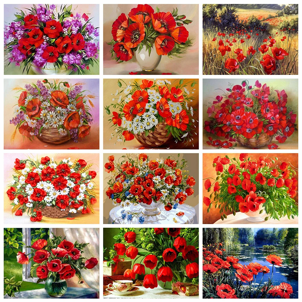 Diamond Painting Poppy Flower Cross Stitch Needlework DIY Mosaic Embroidery Full Square Rhinestone Decoration Home
Diamond Painting Poppy Flower Cross Stitch Needlework DIY Mosaic Embroidery Full Square Rhinestone Decoration Home