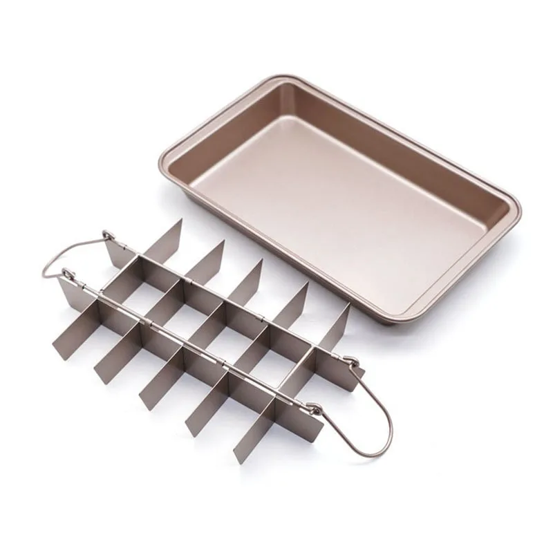 Checkered Brownie Baking Pan Cake Baking Mold Accessories Pastry Tools High Temperature Resistance Non-Stick Coating Easy Unmold
Checkered Brownie Baking Pan Cake Baking Mold Accessories Pastry Tools High Temperature Resistance Non-Stick Coating Easy Unmold