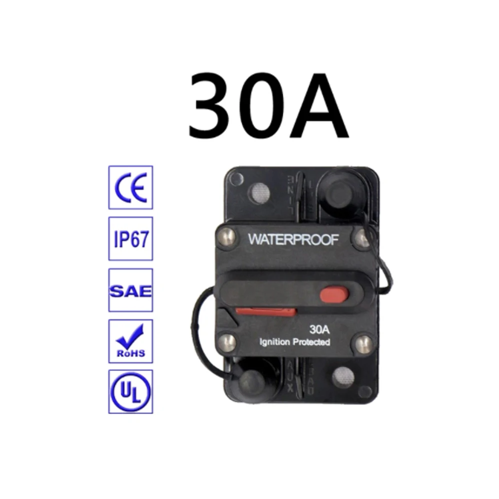 30A 40A AMP Circuit Breaker Fuse Reset 12-48V DC Car Boat Auto Waterproof for Car RV Truck Boat Car Fuses Box Auto Parts
30A 40A AMP Circuit Breaker Fuse Reset 12-48V DC Car Boat Auto Waterproof for Car RV Truck Boat Car Fuses Box Auto Parts