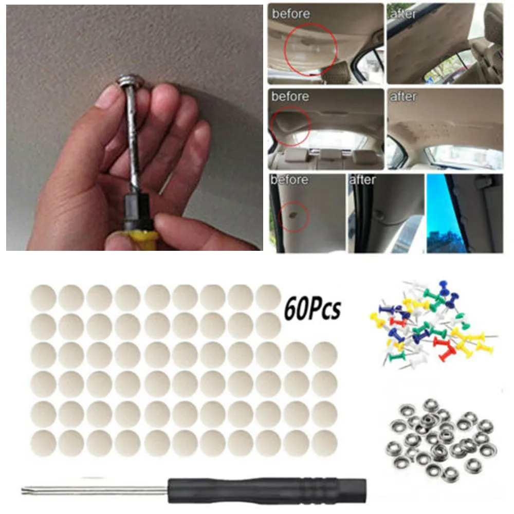 60pcs Beige Roof Lining Repair Kit Fix Sagging Headliner Push Pin Buckle Screw Car Roof Buckle
60pcs Beige Roof Lining Repair Kit Fix Sagging Headliner Push Pin Buckle Screw Car Roof Buckle