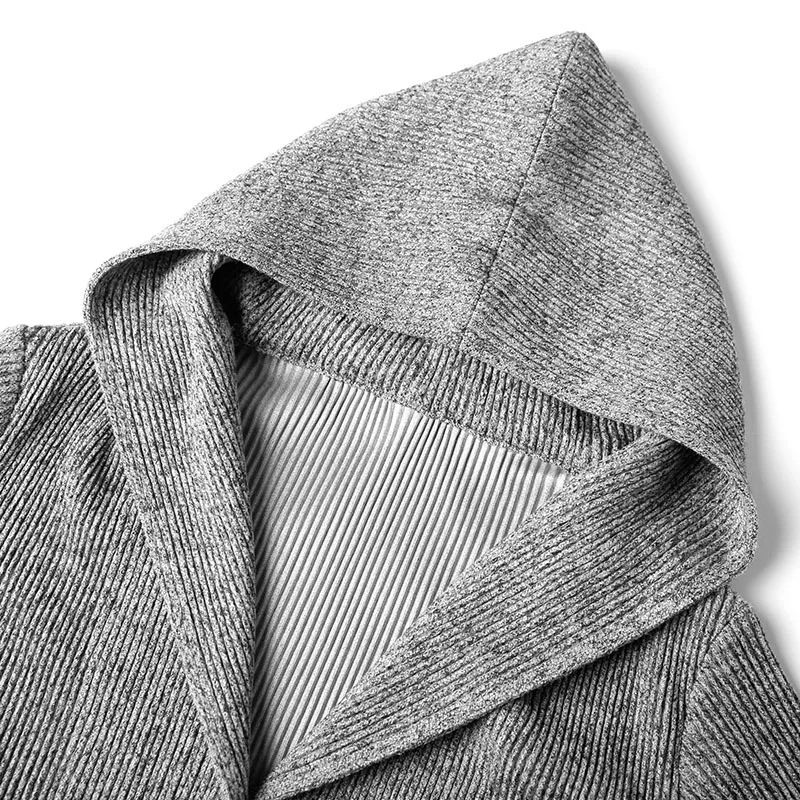 Fashion Tide Autumn New High Quality Casual Fashion Women Loose Plus Solid Color Striped Single-breasted Hooded Long Coat TC713 
Fashion Tide Autumn New High Quality Casual Fashion Women Loose Plus Solid Color Striped Single-breasted Hooded Long Coat TC713