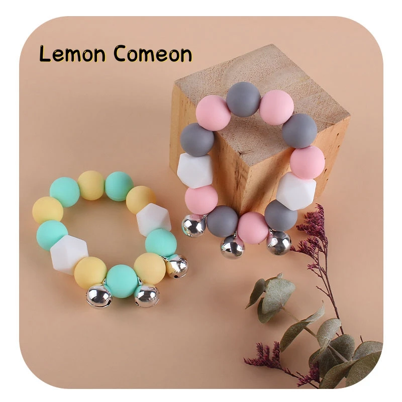 Lemon Comeon Silicone Teether Beads Baby Teething Ring Ball Ring Handmade Bracelet Bells Hand Catch Chews Baby Rattle Nurse Gift
Lemon Comeon Silicone Teether Beads Baby Teething Ring Ball Ring Handmade Bracelet Bells Hand Catch Chews Baby Rattle Nurse Gift