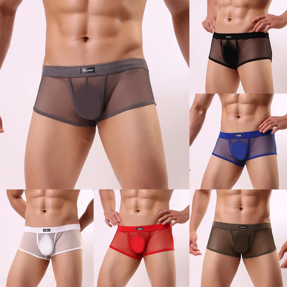 Sexy Lingerie Men See-through Boxer Briefs Sheer Mesh Pouch Underwear Panties Men See-through Boxer Briefs
Sexy Lingerie Men See-through Boxer Briefs Sheer Mesh Pouch Underwear Panties Men See-through Boxer Briefs