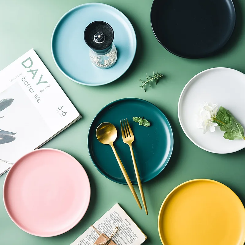 Ins Nordic Tableware Creative 8 Inch Ceramic Plate Matte Glaze Household Tray Western Dish Salad Plate Steak Plate
Ins Nordic Tableware Creative 8 Inch Ceramic Plate Matte Glaze Household Tray Western Dish Salad Plate Steak Plate