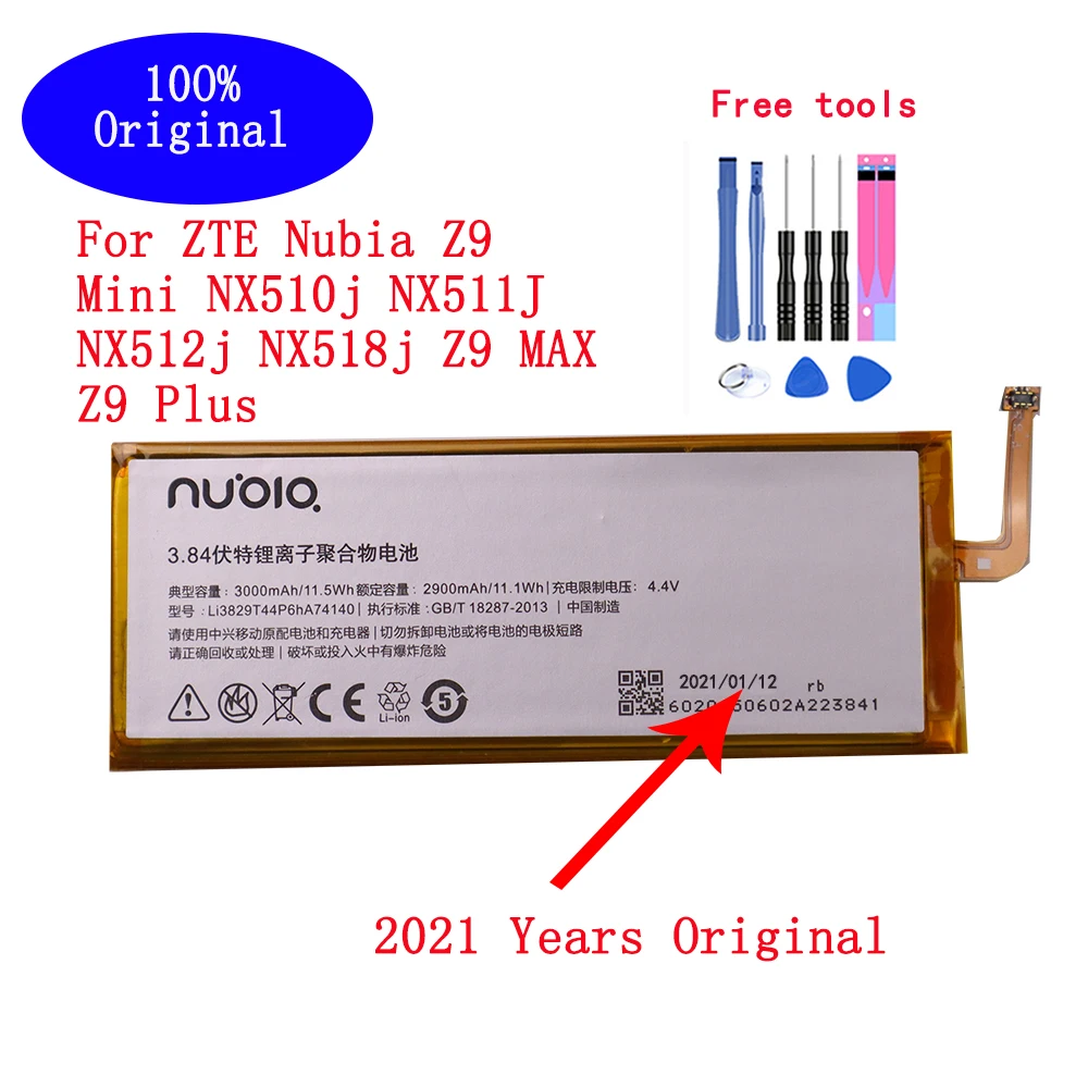 2021 год оригинальный 3000mAh Li3829T44P6hA74140 для ZTE Nubia Z9 Mini NX510j NX511J NX512j NX518j Z9 MAX Z9 Plus аккумулятор + Инструменты
2021 год оригинальный 3000mAh Li3829T44P6hA74140 для ZTE Nubia Z9 Mini NX510j NX511J NX512j NX518j Z9 MAX Z9 Plus аккумулятор + Инструменты