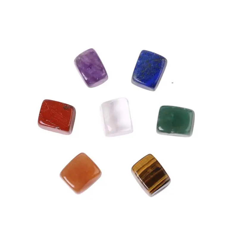 Натуральные энергетические камни для йоги 7 цветов/комплект камень чакры