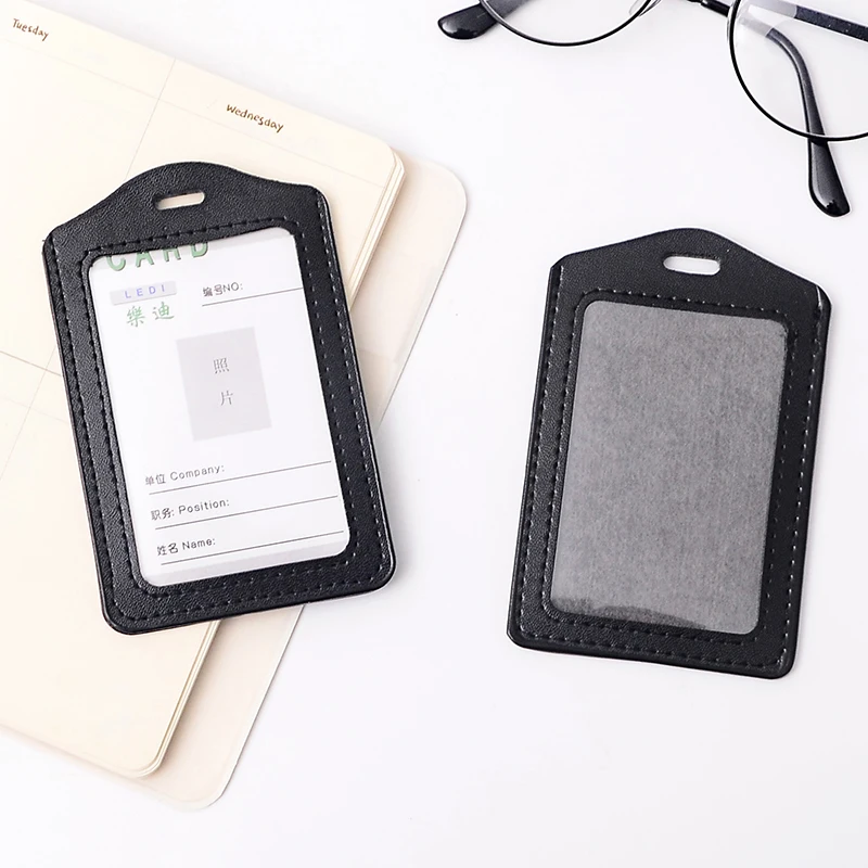 5 PCS/Lot PU Black ID Badge Card Holders For Students Creative Bank Name Card Holder Business Office Supplies High Quality New
5 PCS/Lot PU Black ID Badge Card Holders For Students Creative Bank Name Card Holder Business Office Supplies High Quality New