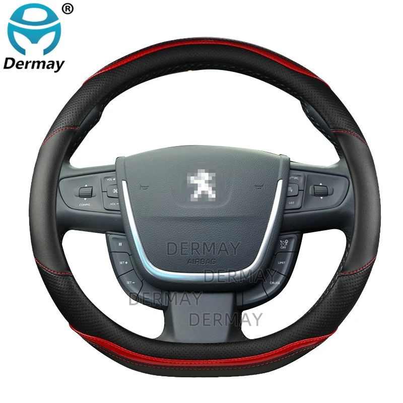 Для пежо 508 Peugeot SW Saloon RXH 2010 ~ 2017 DERMAY чехол рулевого колеса автомобиля кожа из