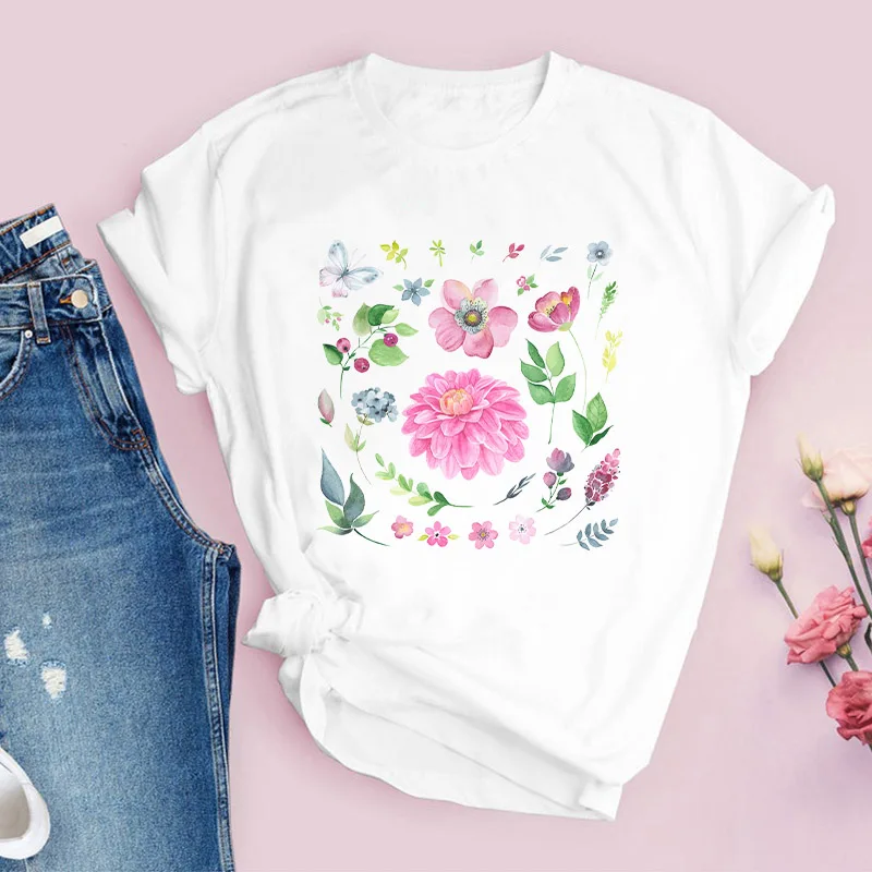 Women T shirt 2021 Graphic Cartoon Flower Printed Cute Lady Tshirt Fashion Cute Short Sleeve White Clothes Female Tees Tshirt
Women T shirt 2021 Graphic Cartoon Flower Printed Cute Lady Tshirt Fashion Cute Short Sleeve White Clothes Female Tees Tshirt