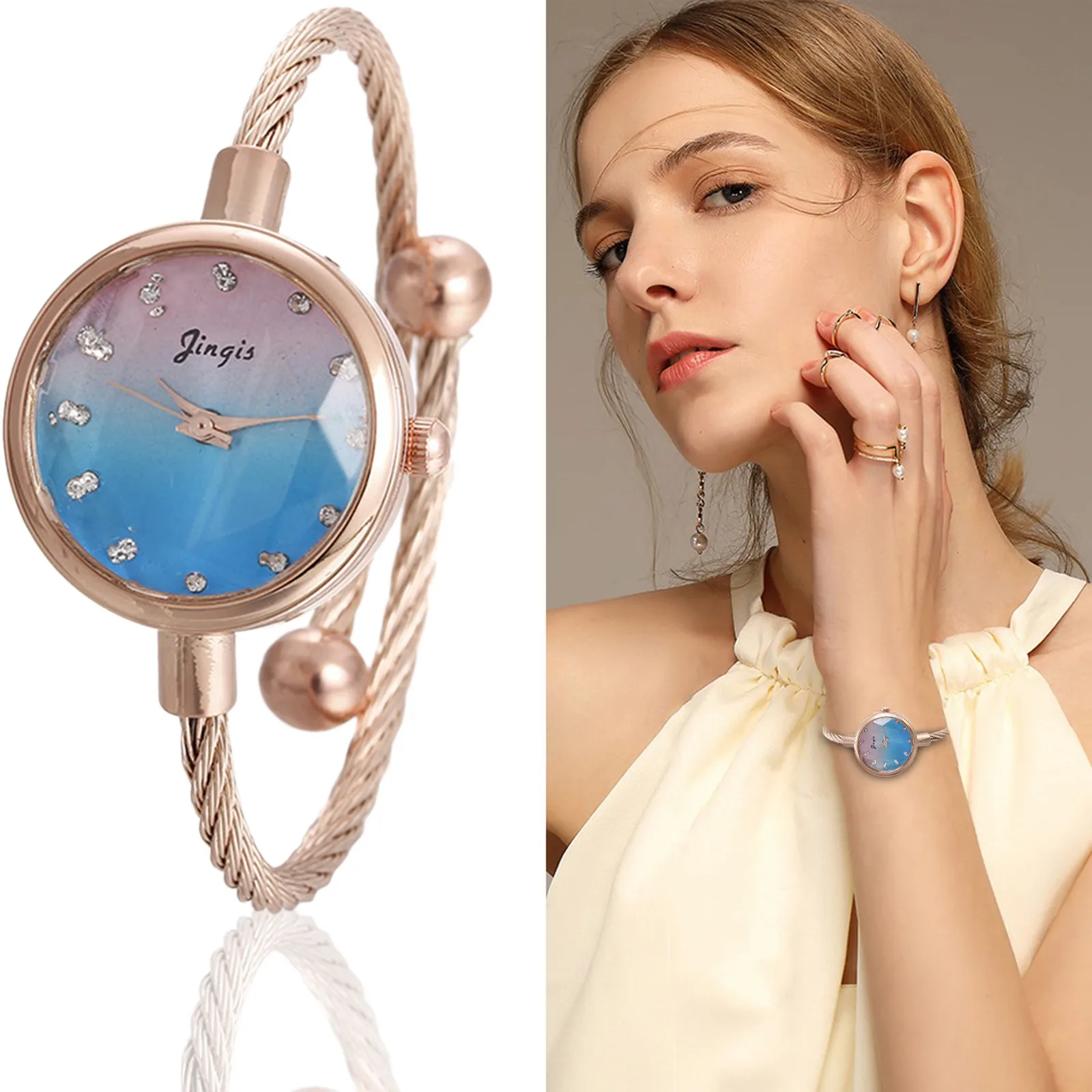 

Top Quartz Women's Watch Ladies New Fashion Chronograph Wristwatch romantic Starry Star Watch For Women Easy To Read Reloj Mujer