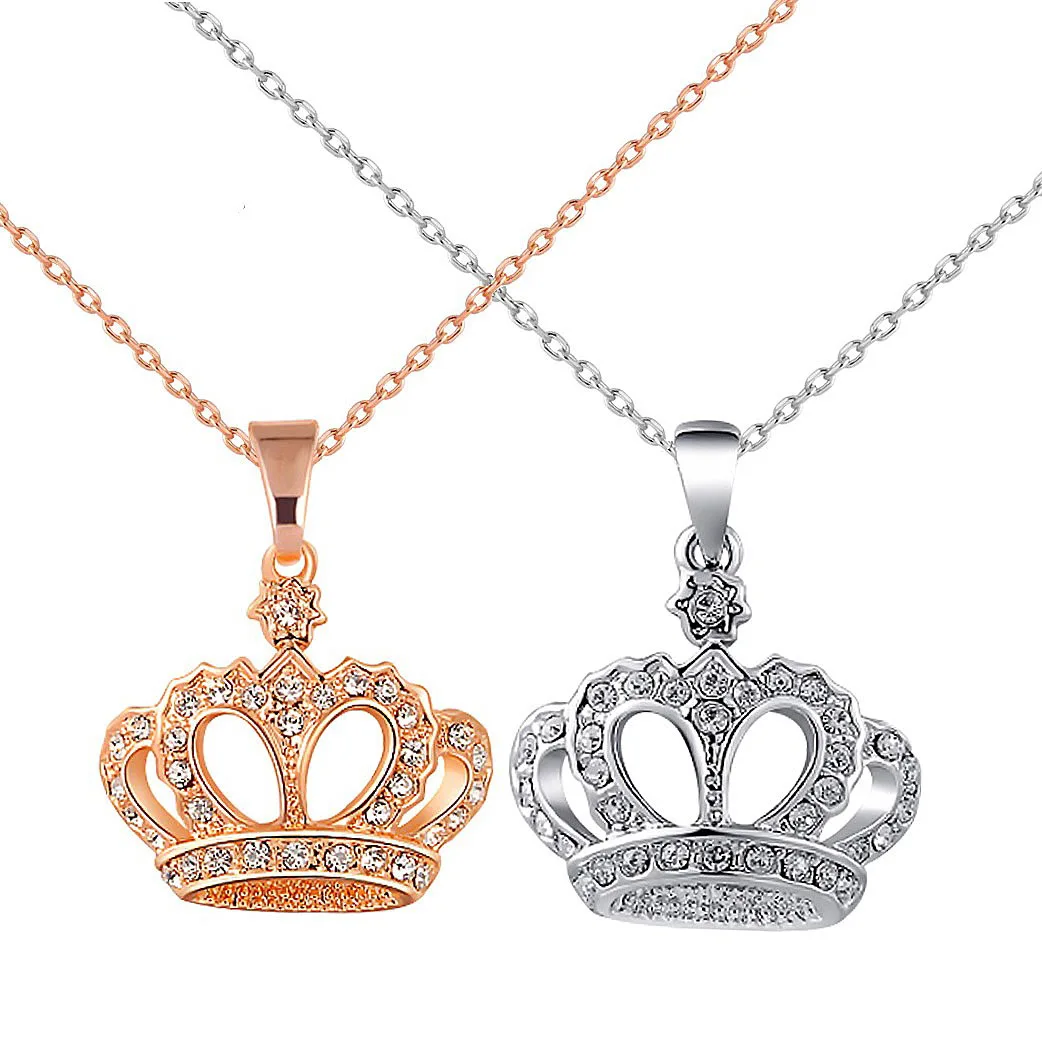 Fashion Golden and Silver Color Royal Crown Style Necklace Inlay Rhinestone Chain Pendant Necklaces for Women Jewelry
Fashion Golden and Silver Color Royal Crown Style Necklace Inlay Rhinestone Chain Pendant Necklaces for Women Jewelry