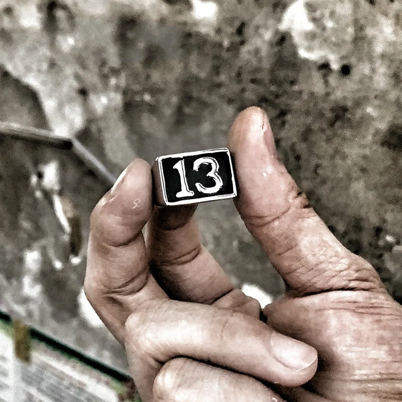 Men's Lucky 13 SilveryColor Ring Stainless Steel Biker Ring Fashion Men's Jewelry Size 7-14
Men's Lucky 13 SilveryColor Ring Stainless Steel Biker Ring Fashion Men's Jewelry Size 7-14