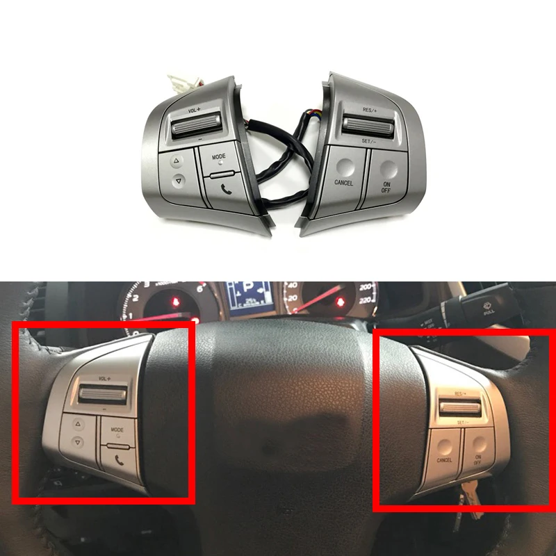 Автомобильная оплетка рулевого колеса Кнопка круиз Управление переключатель громкости звука переключателей для ISUZU D-MAX DMAX MUX для Chevy Trailblazer 
Автомобильная оплетка рулевого колеса Кнопка круиз Управление переключатель громкости звука переключателей для ISUZU D-MAX DMAX MUX для Chevy Trailblazer