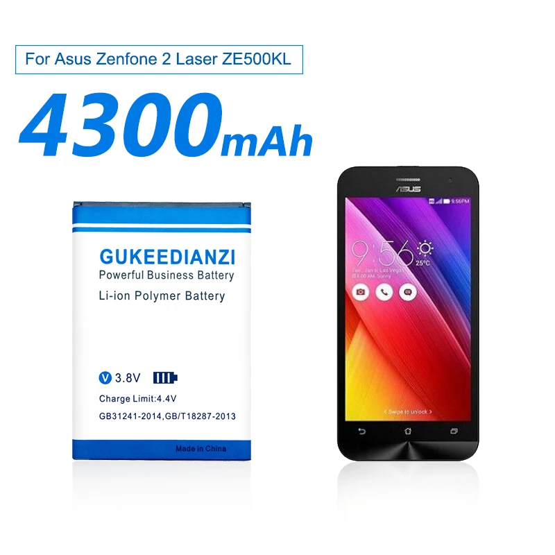Сменный аккумулятор GUKEEDIANZI C11P1428 4300 мАч для Asus ZenFone 2 Laser ZE500KL ZE500KG Z00ED 5 " батарея