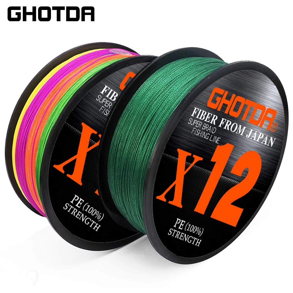 Плетеная рыболовная леска GHOTDA 11 3-41 8 кг 12 кос высокая плотность 100/300/500 м | Спорт и