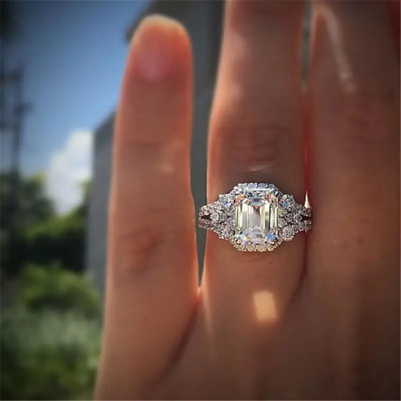 Square 2 Carat Diamond Jewelry S925 Sterling Silver Ring for Women Anillos Bizuteria Diamond Gemstone Silver 925 Jewelry Ring 
Square 2 Carat Diamond Jewelry S925 Sterling Silver Ring for Women Anillos Bizuteria Diamond Gemstone Silver 925 Jewelry Ring