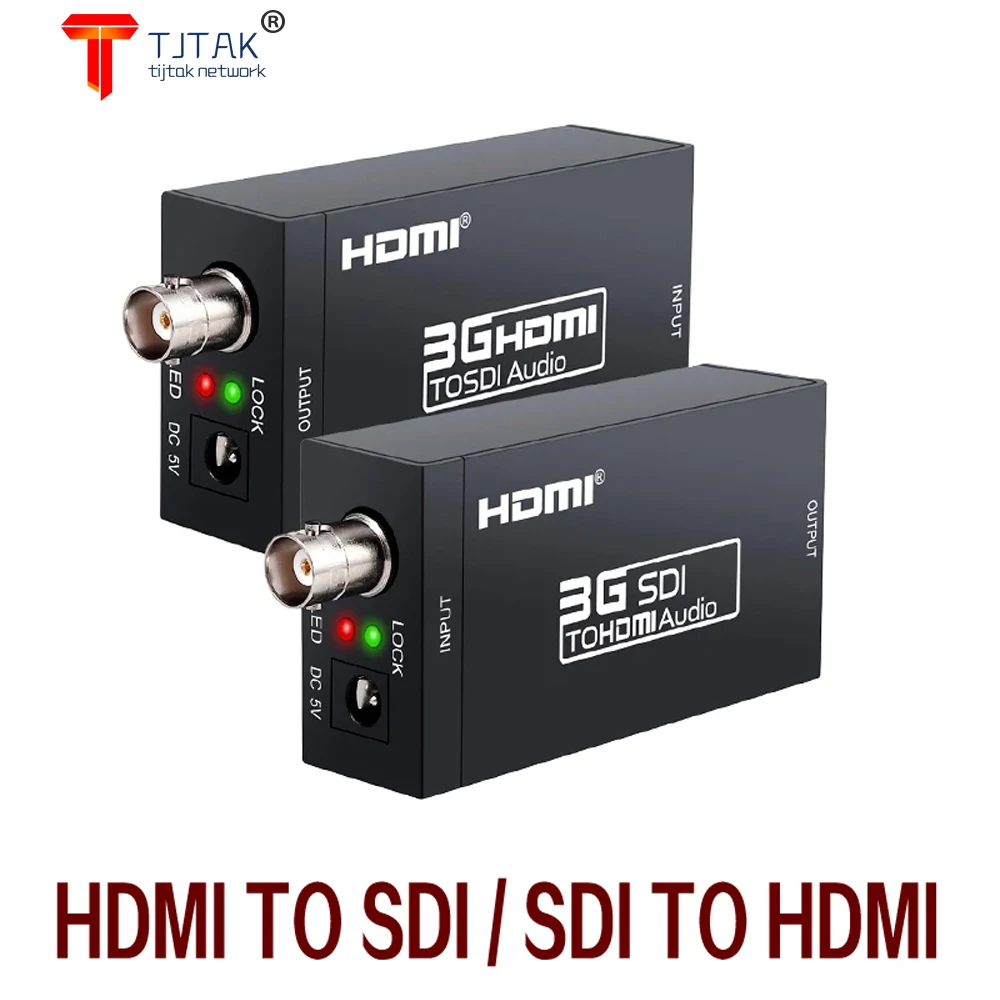 Tjtak 3G HDMI-compatible to SDI Converter SDI Adapter Audio HD-SDI/3G-SDI Adapter BNC 1080P DAC Converter for Monitor HDTV
Tjtak 3G HDMI-compatible to SDI Converter SDI Adapter Audio HD-SDI/3G-SDI Adapter BNC 1080P DAC Converter for Monitor HDTV