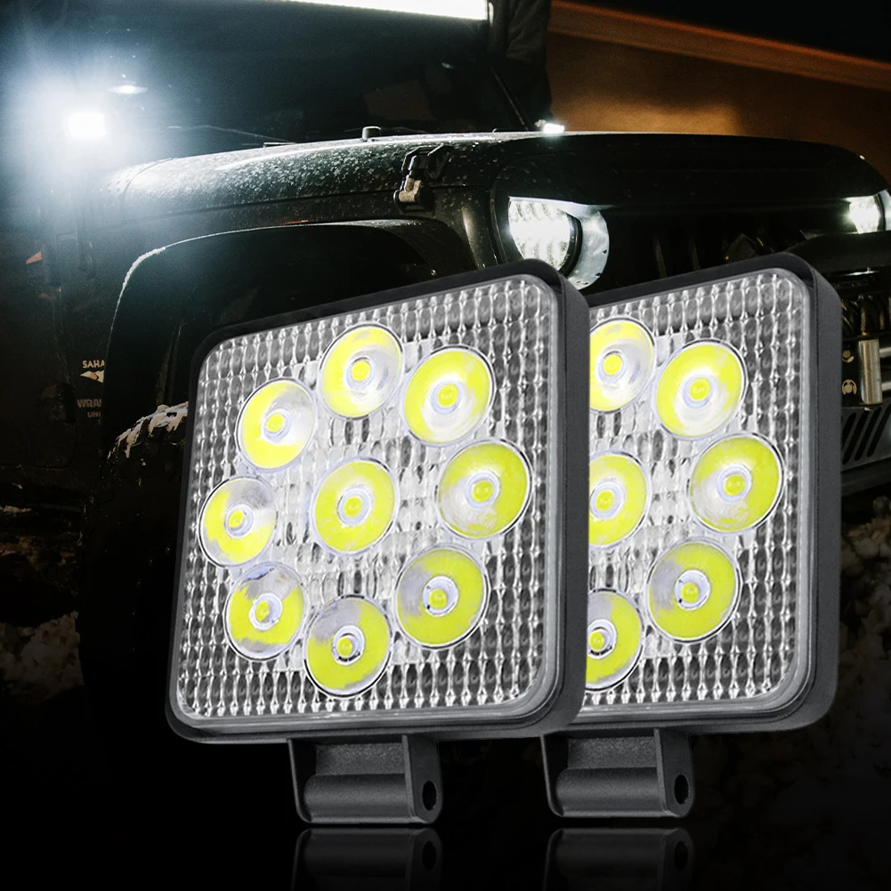 High Quality 27W 2200lm 12-24V IP67 6000K Square Auto Lamp LED Bar Fog Light Work Light Bar Off Road SUV ATV 4WD Tractor Train
High Quality 27W 2200lm 12-24V IP67 6000K Square Auto Lamp LED Bar Fog Light Work Light Bar Off Road SUV ATV 4WD Tractor Train
