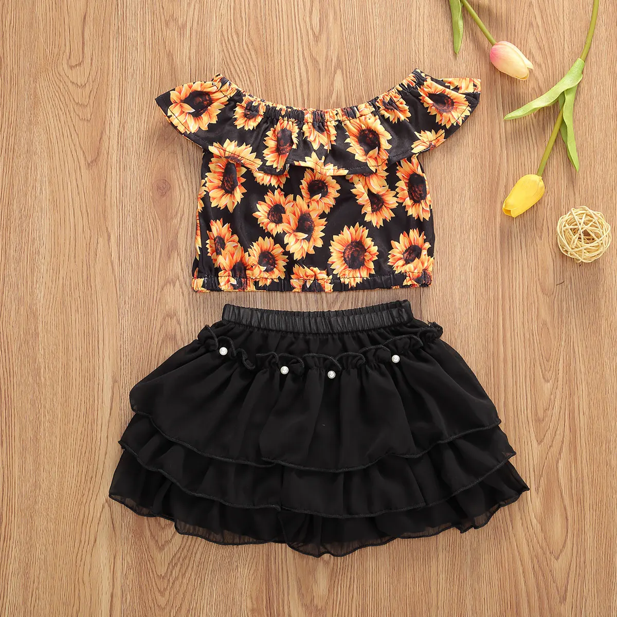 Newborm Kids Girls Sunflower Print Ruffles Sleeveless Tops+Princess Tutu Bow Lace Skirt Outfits Set
Newborm Kids Girls Sunflower Print Ruffles Sleeveless Tops+Princess Tutu Bow Lace Skirt Outfits Set
