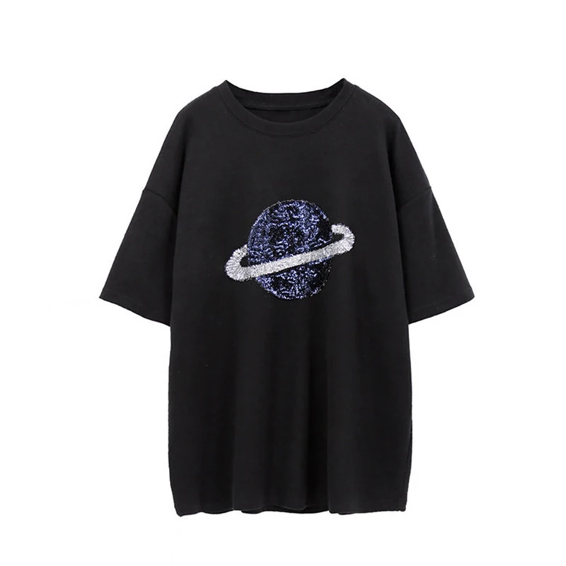 Top Women's t-shirts summer traf casual cotton round neck pullover loose top harajuku fashion sequin planet y2k woman tshirts
Top Women's t-shirts summer traf casual cotton round neck pullover loose top harajuku fashion sequin planet y2k woman tshirts