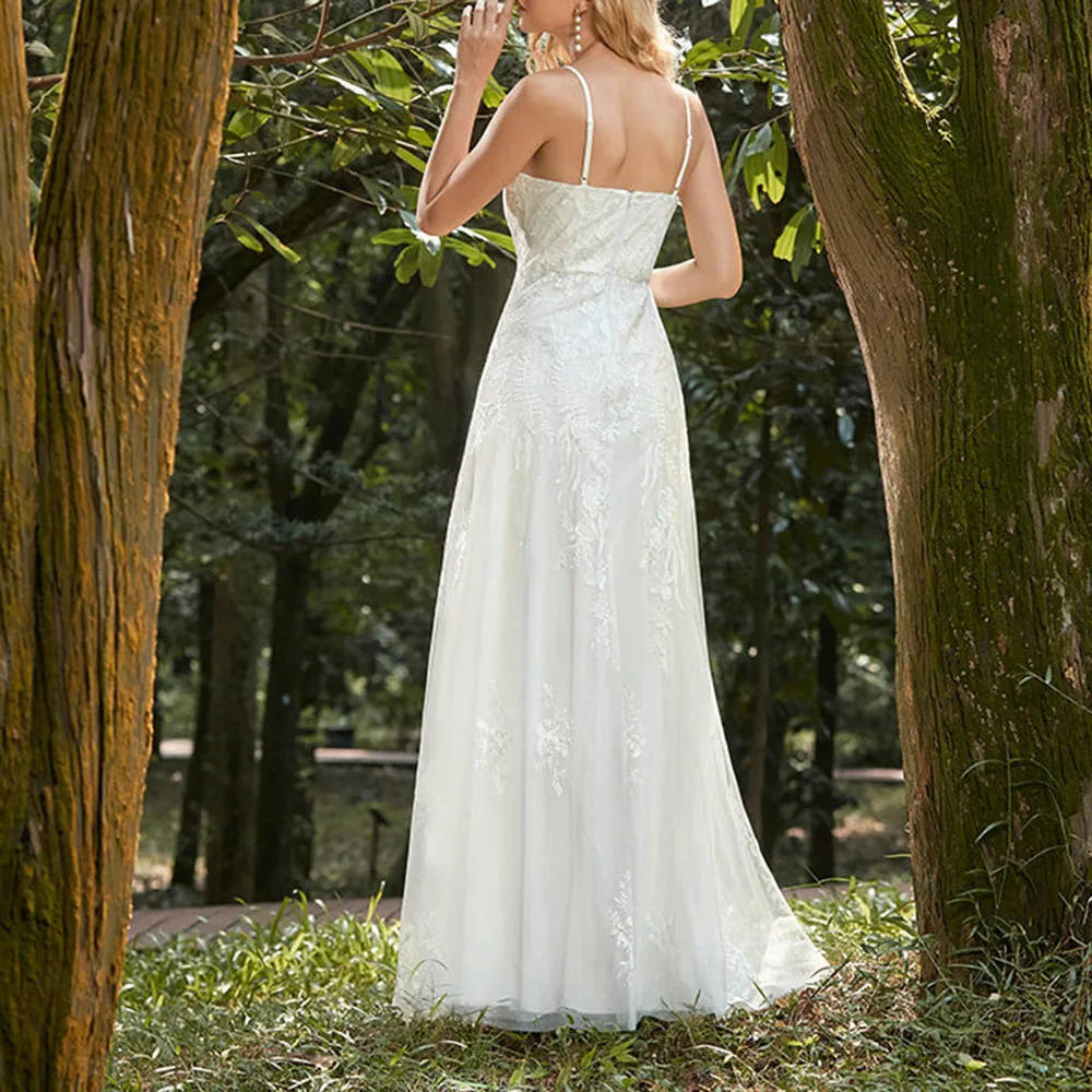 Western Style New Fashion Wedding Evening Dress Solid Color High Waist High Lace Sexy Low-cut Deep V-neck Temperament Women's
Western Style New Fashion Wedding Evening Dress Solid Color High Waist High Lace Sexy Low-cut Deep V-neck Temperament Women's