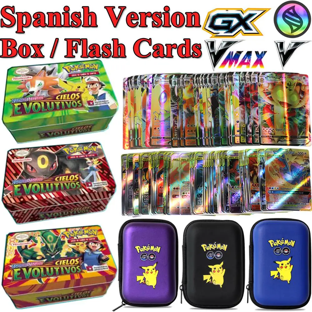 Spanish Version Pokemon Cards Iron Box TAKARA TOMY Games Battle Style Collectibles Game Collection Anime Cards for Children Gift
Spanish Version Pokemon Cards Iron Box TAKARA TOMY Games Battle Style Collectibles Game Collection Anime Cards for Children Gift