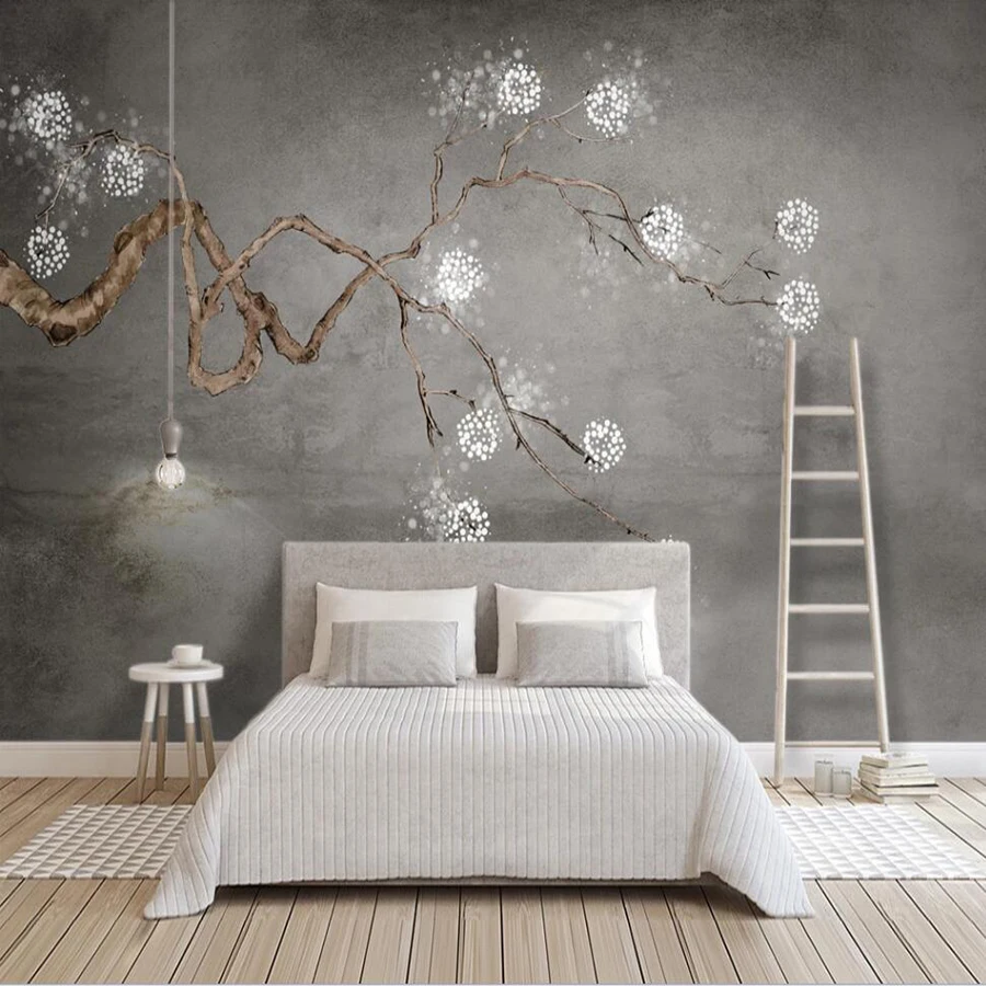 Custom 3D wallpaper mural hand painted Chinese plum gray art TV background wall painting decorative painting wallpaper
Custom 3D wallpaper mural hand painted Chinese plum gray art TV background wall painting decorative painting wallpaper